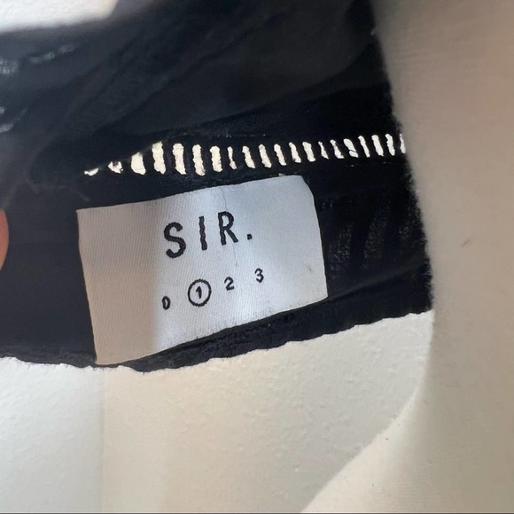 SIR The Label Ciel Lace Up Back Pleated Crop Top Black - Picture 9 of 9